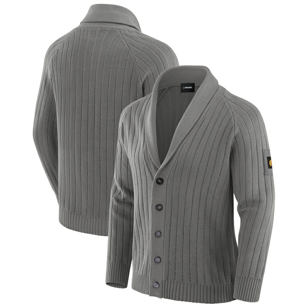 J. Palmer The Playmaker Cardigan Raglan Sweater - Pittsburgh Steelers