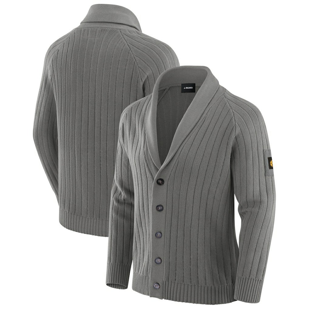 J. Palmer The Playmaker Cardigan Raglan Sweater - Pittsburgh Steelers