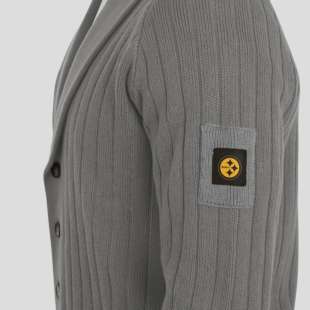 J. Palmer The Playmaker Cardigan Raglan Sweater - Pittsburgh Steelers