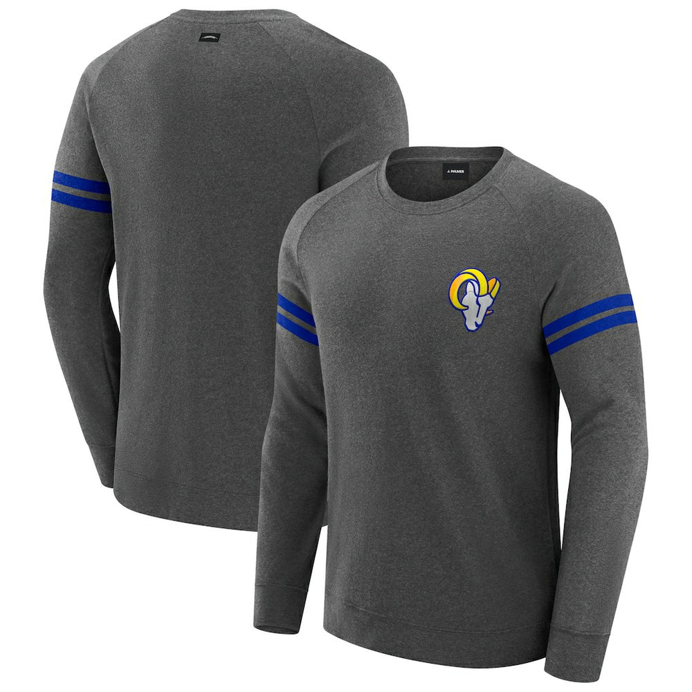 J. Palmer Players Lounge Raglan Tri-Blend Sweatshirt - Los Angeles Rams