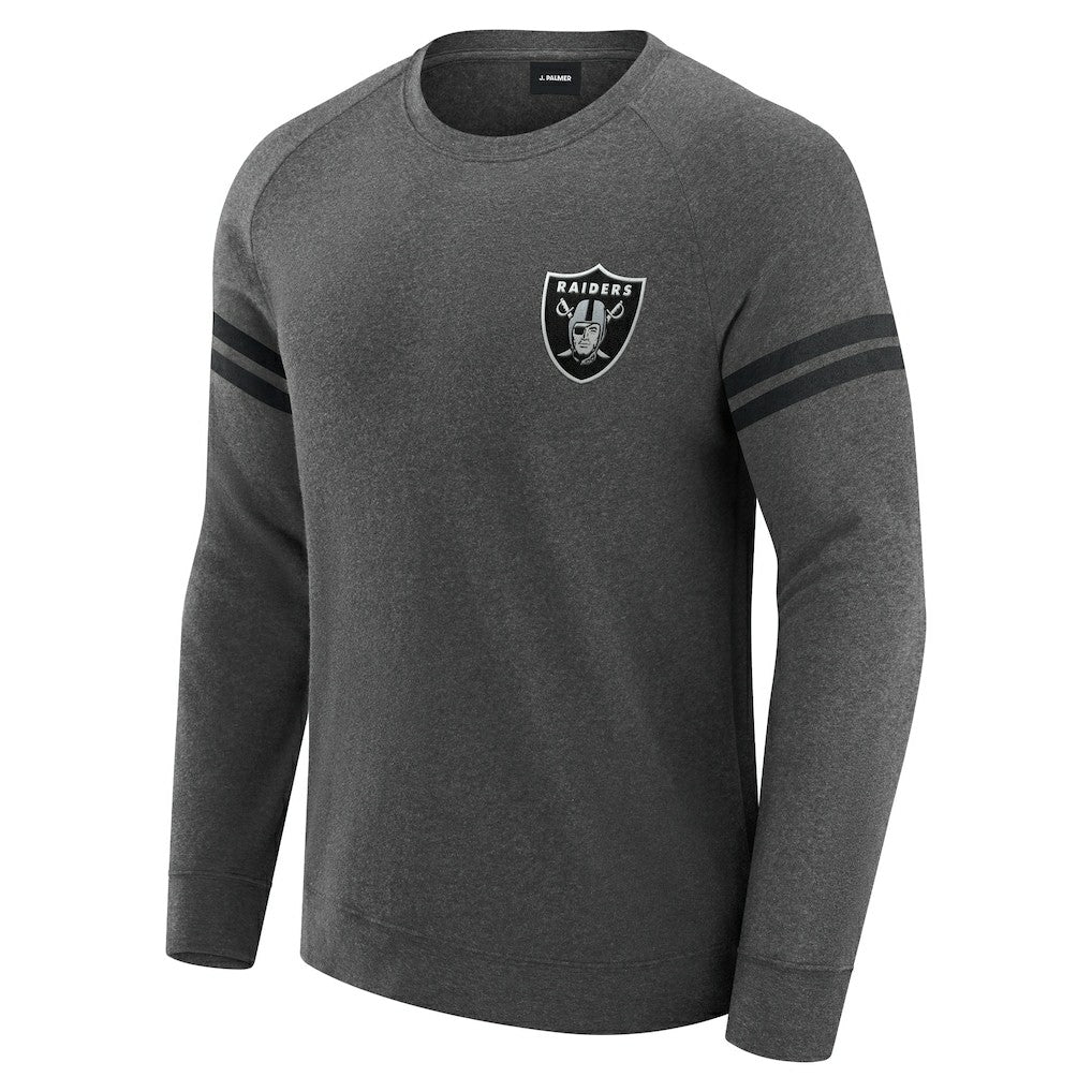 J. Palmer Players Lounge Raglan Tri-Blend Sweatshirt - Las Vegas Raiders