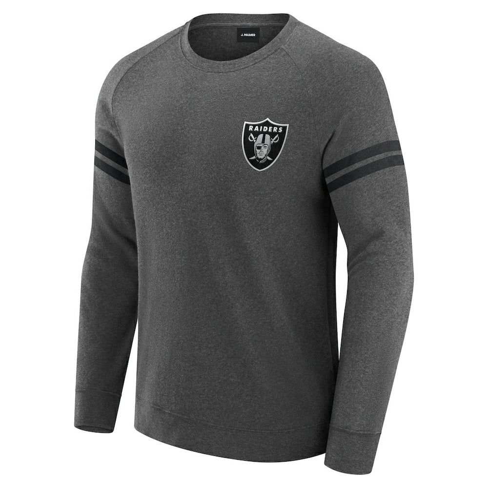 J. Palmer Players Lounge Raglan Tri-Blend Sweatshirt - Las Vegas Raiders