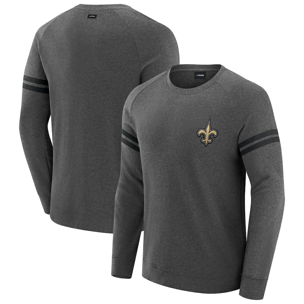 J. Palmer Players Lounge Raglan Tri-Blend Sweatshirt - New Orleans Saints