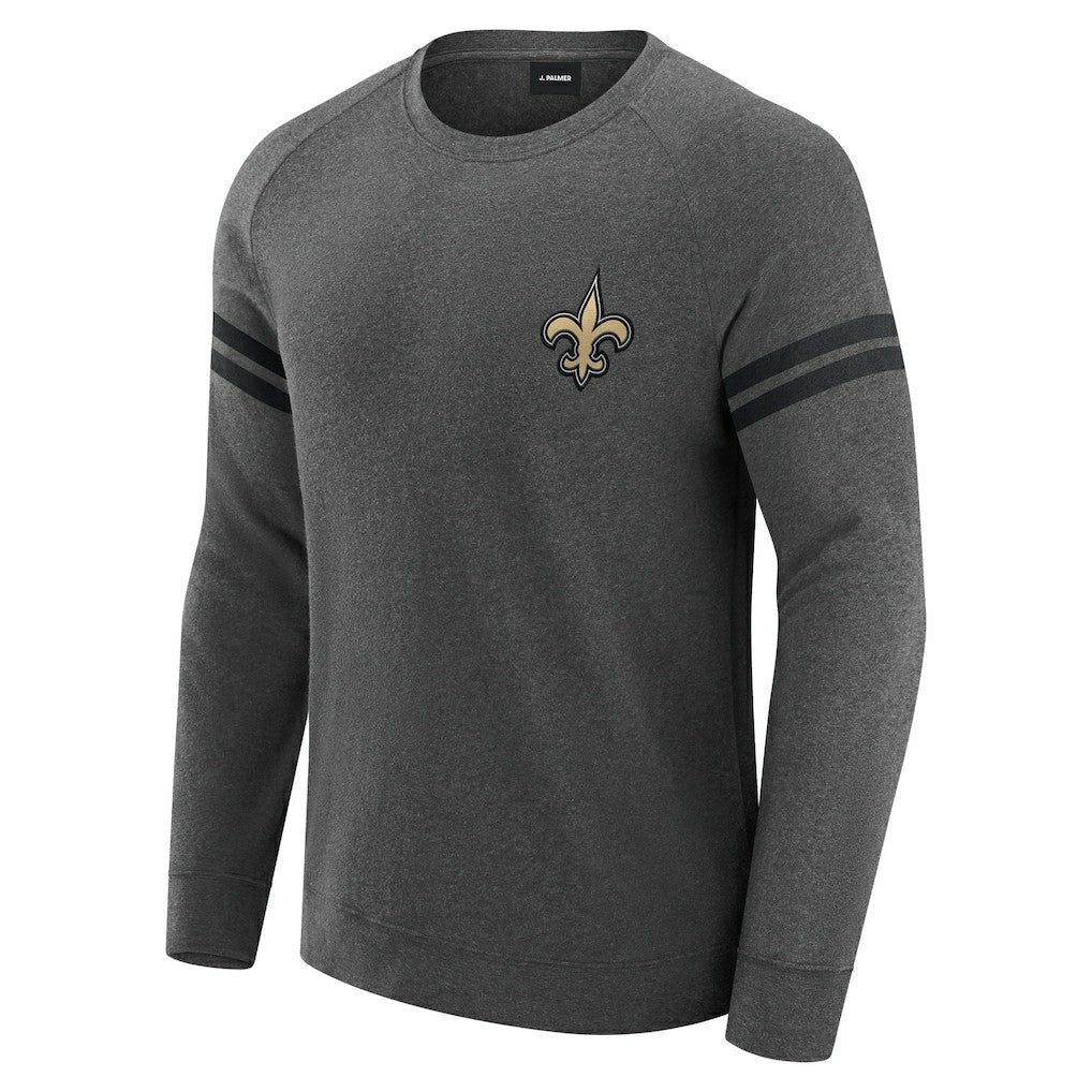 J. Palmer Players Lounge Raglan Tri-Blend Sweatshirt - New Orleans Saints