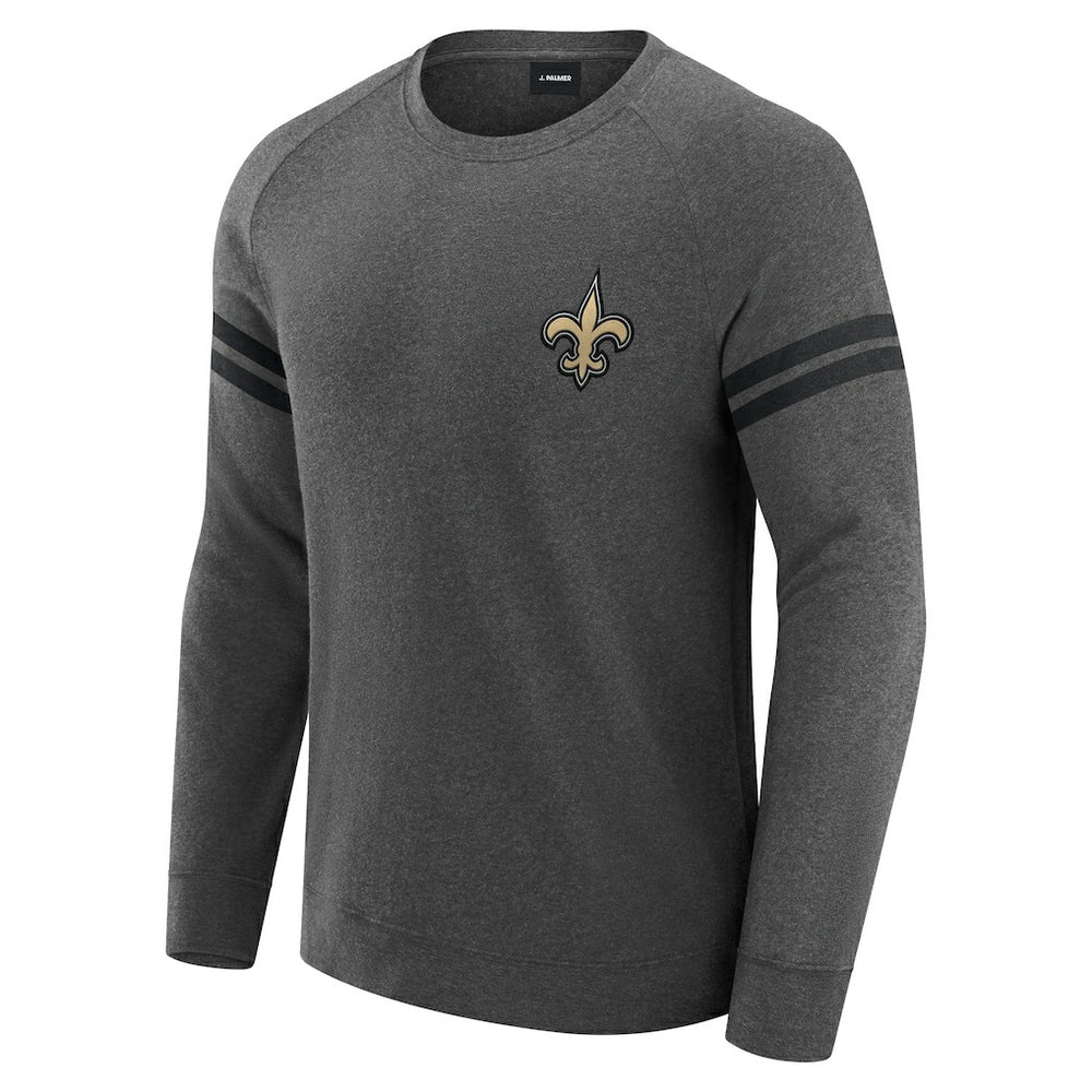 J. Palmer Players Lounge Raglan Tri-Blend Sweatshirt - New Orleans Saints