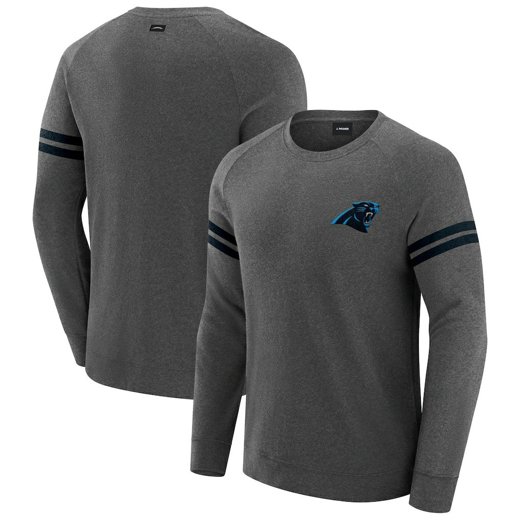 J. Palmer Players Lounge Raglan Tri-Blend Sweatshirt - Carolina Panthers