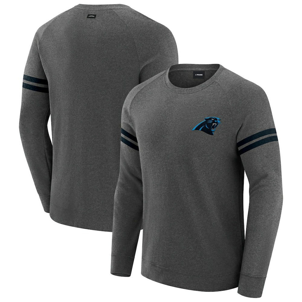 J. Palmer Players Lounge Raglan Tri-Blend Sweatshirt - Carolina Panthers