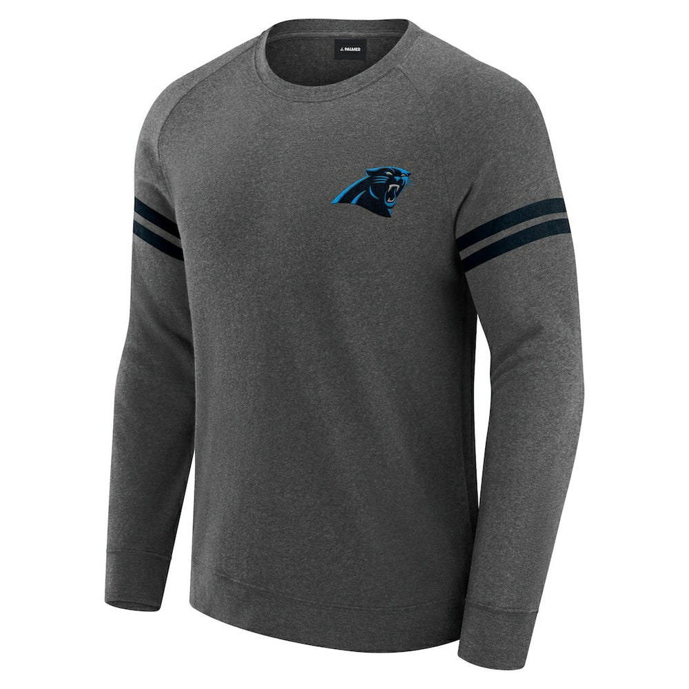 J. Palmer Players Lounge Raglan Tri-Blend Sweatshirt - Carolina Panthers