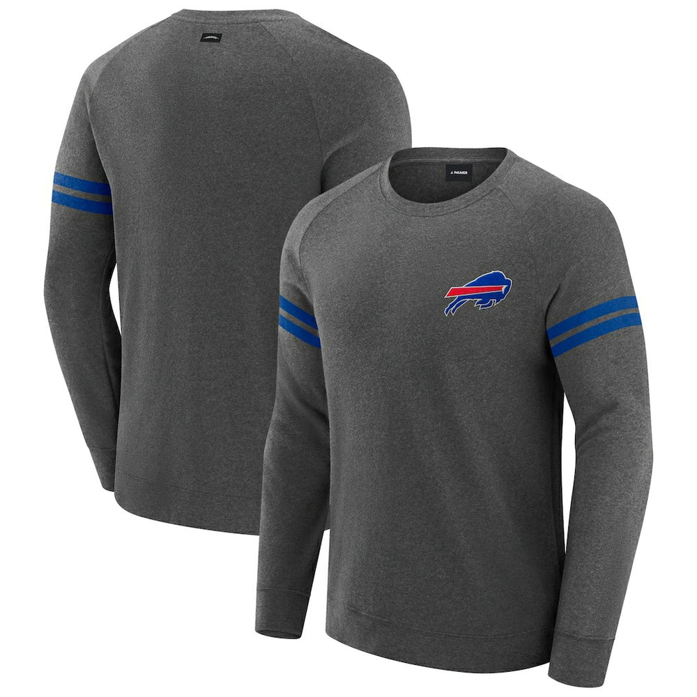 J. Palmer Players Lounge Raglan Tri-Blend Sweatshirt - Buffalo Bills