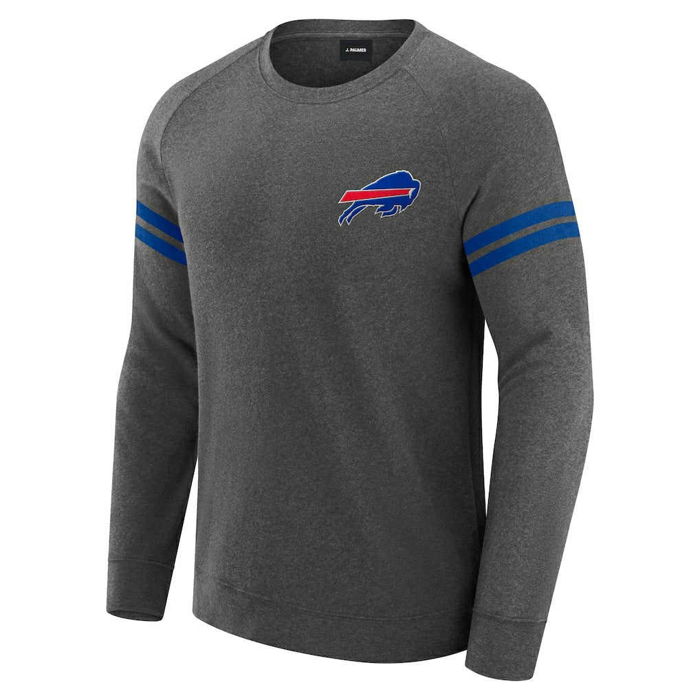 J. Palmer Players Lounge Raglan Tri-Blend Sweatshirt - Buffalo Bills