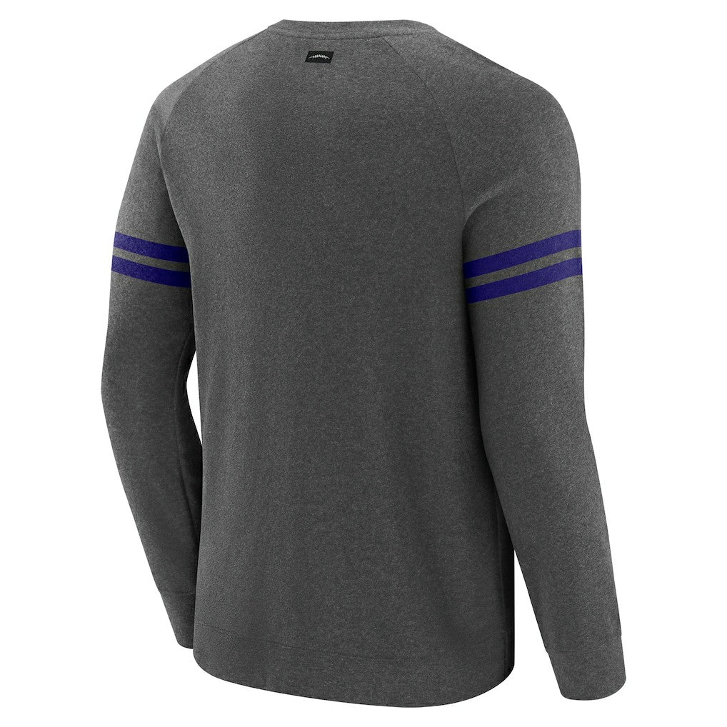 J. Palmer Players Lounge Raglan Tri-Blend Sweatshirt - Baltimore Ravens