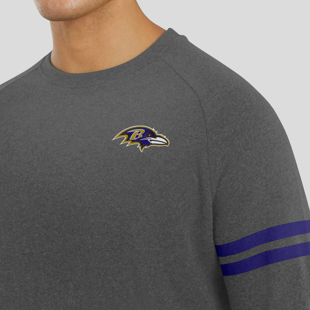 J. Palmer Players Lounge Raglan Tri-Blend Sweatshirt - Baltimore Ravens