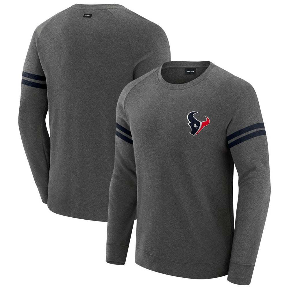 J. Palmer Players Lounge Raglan Tri-Blend Sweatshirt - Houston Texans