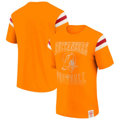 Darius Rucker Collection Distressed Throwback Shoulder Stripe T-Shirt - Tampa Bay Buccaneers