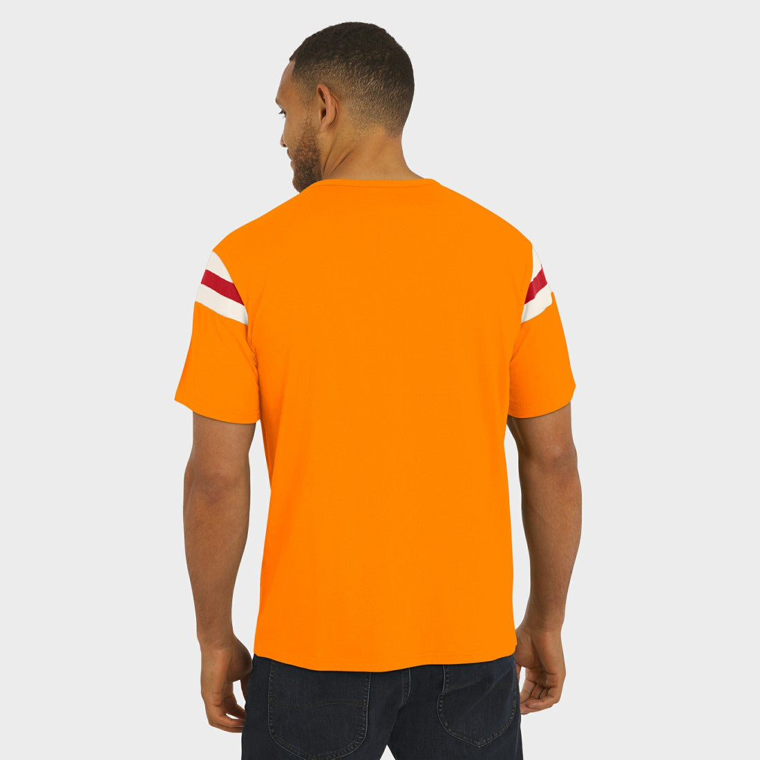 Darius Rucker Collection Distressed Throwback Shoulder Stripe T-Shirt - Tampa Bay Buccaneers