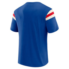 Darius Rucker Collection Distressed Throwback Shoulder Stripe T-Shirt - Buffalo Bills