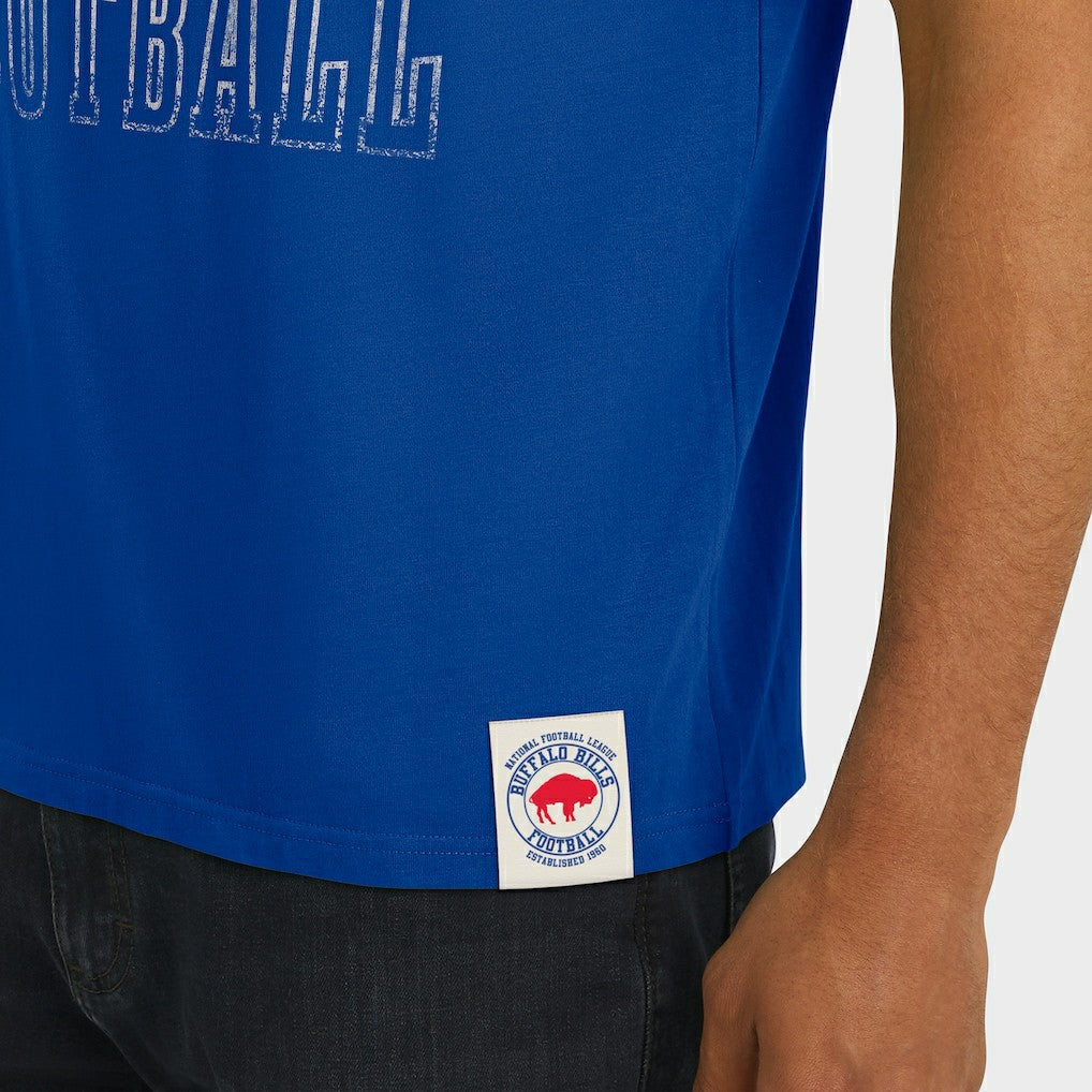 Darius Rucker Collection Distressed Throwback Shoulder Stripe T-Shirt - Buffalo Bills