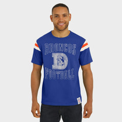 Darius Rucker Collection Distressed Throwback Shoulder Stripe T-Shirt - Denver Broncos
