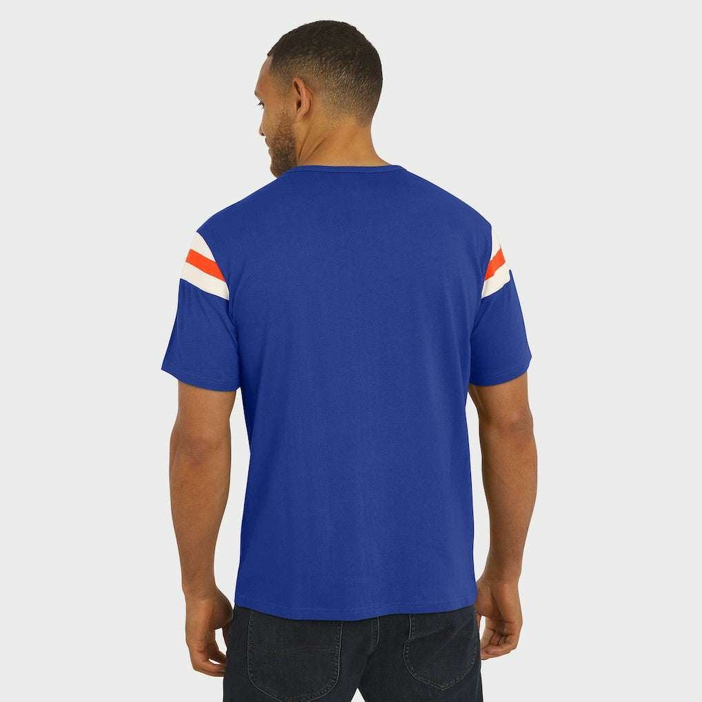 Darius Rucker Collection Distressed Throwback Shoulder Stripe T-Shirt - Denver Broncos