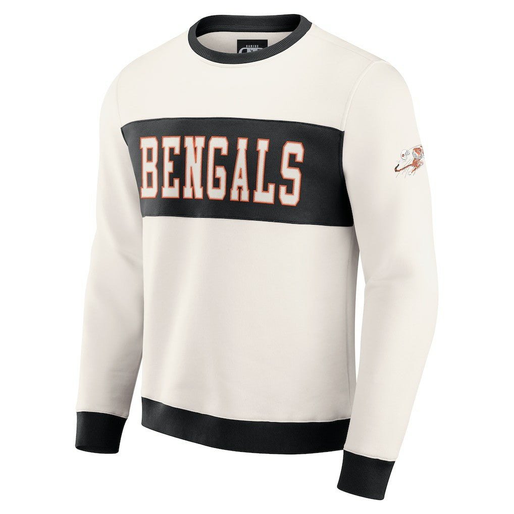Darius Rucker Collection Colorblock Pullover Sweatshirt - Cincinnati Bengals