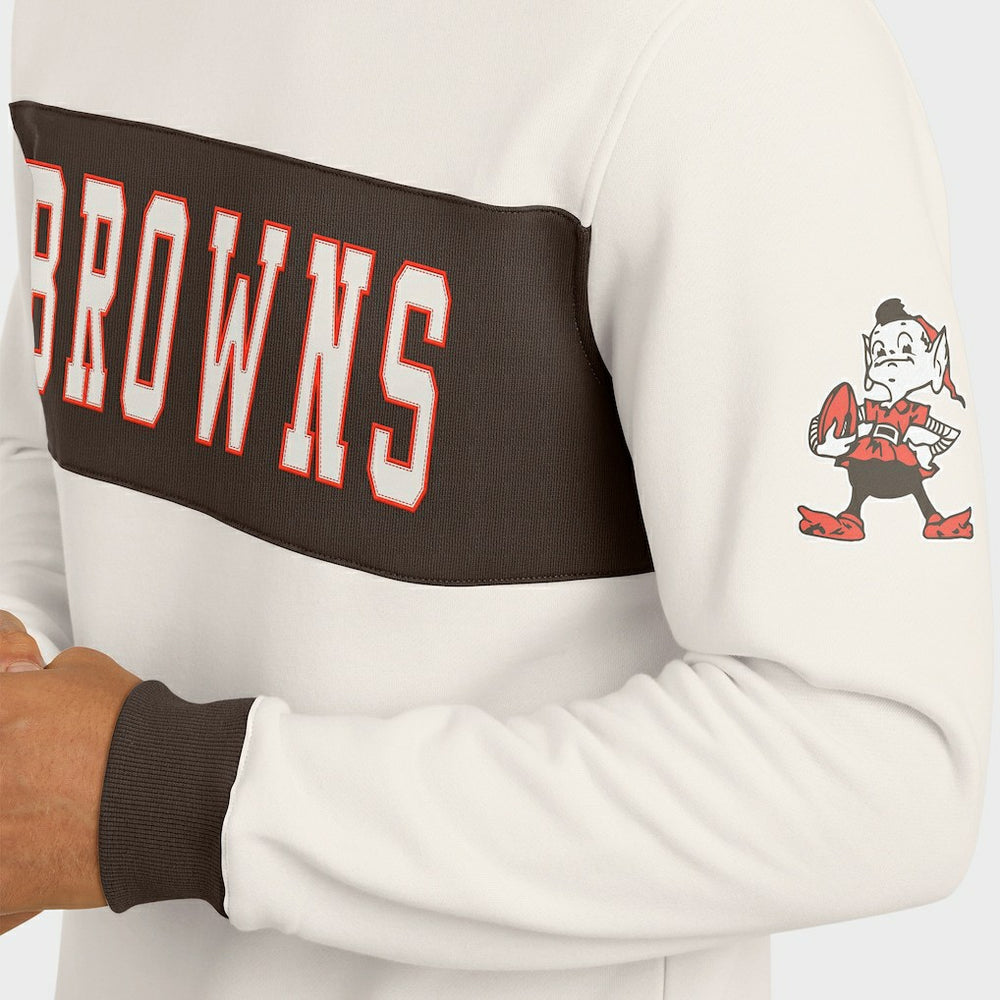 Darius Rucker Collection Colorblock Pullover Sweatshirt - Cleveland Browns