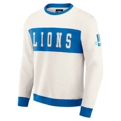 Darius Rucker Collection Colorblock Pullover Sweatshirt - Detroit Lions