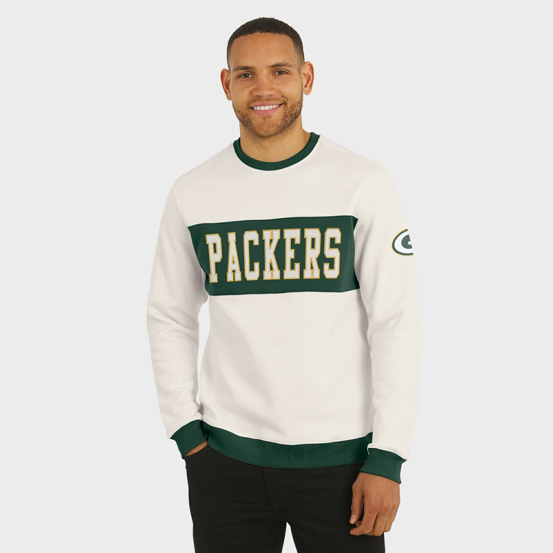 Darius Rucker Collection Colorblock Pullover Sweatshirt - Green Bay Packers