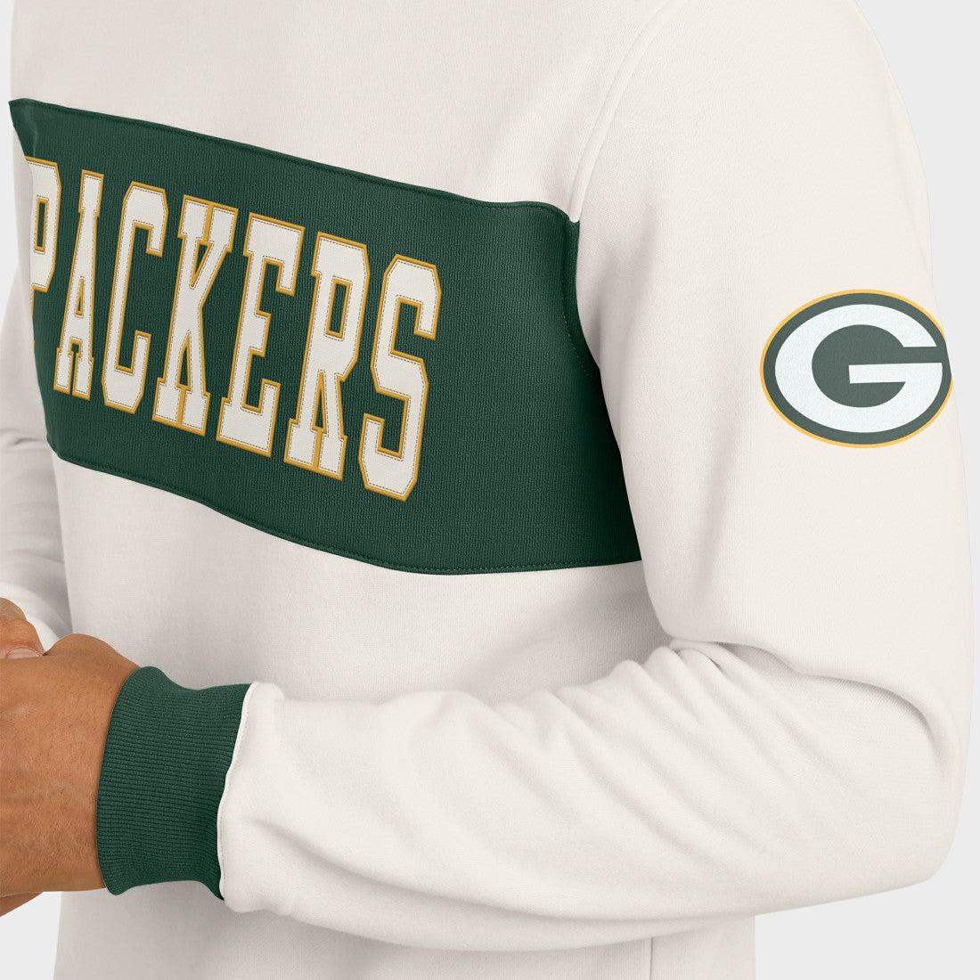 Darius Rucker Collection Colorblock Pullover Sweatshirt - Green Bay Packers