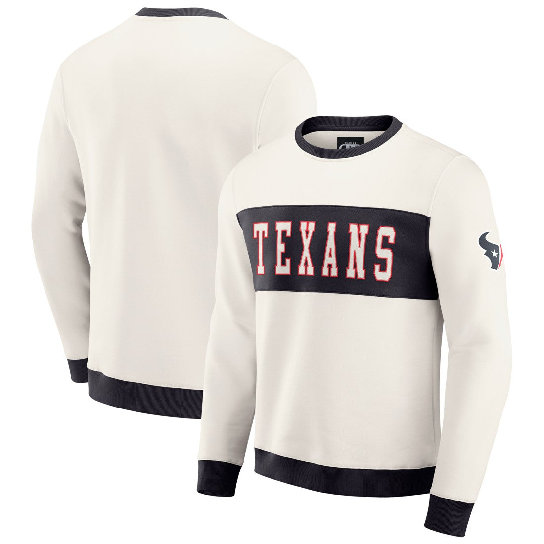 Darius Rucker Collection Colorblock Pullover Sweatshirt - Houston Texans