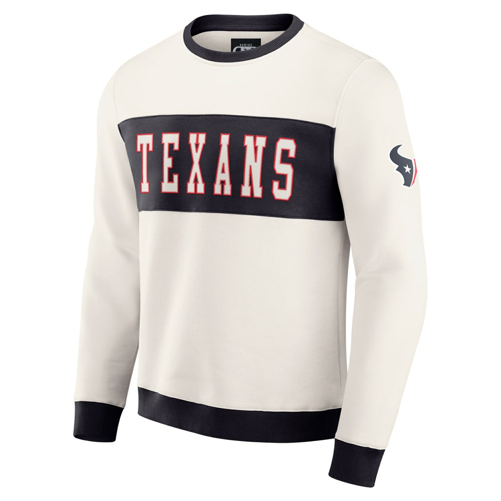Darius Rucker Collection Colorblock Pullover Sweatshirt - Houston Texans