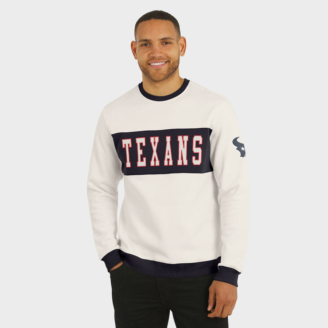 Darius Rucker Collection Colorblock Pullover Sweatshirt - Houston Texans
