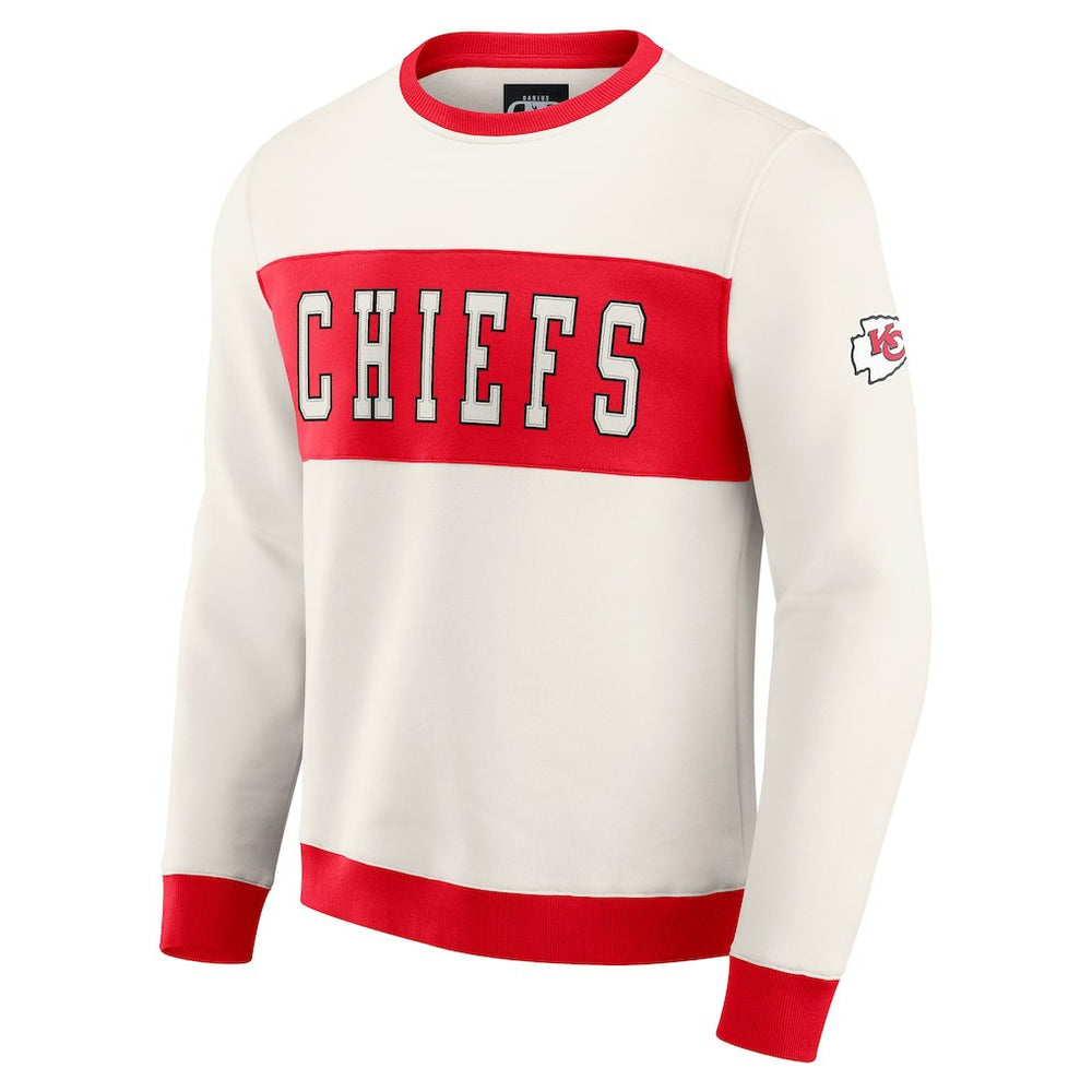 Darius Rucker Collection Colorblock Pullover Sweatshirt - Kansas City Chiefs