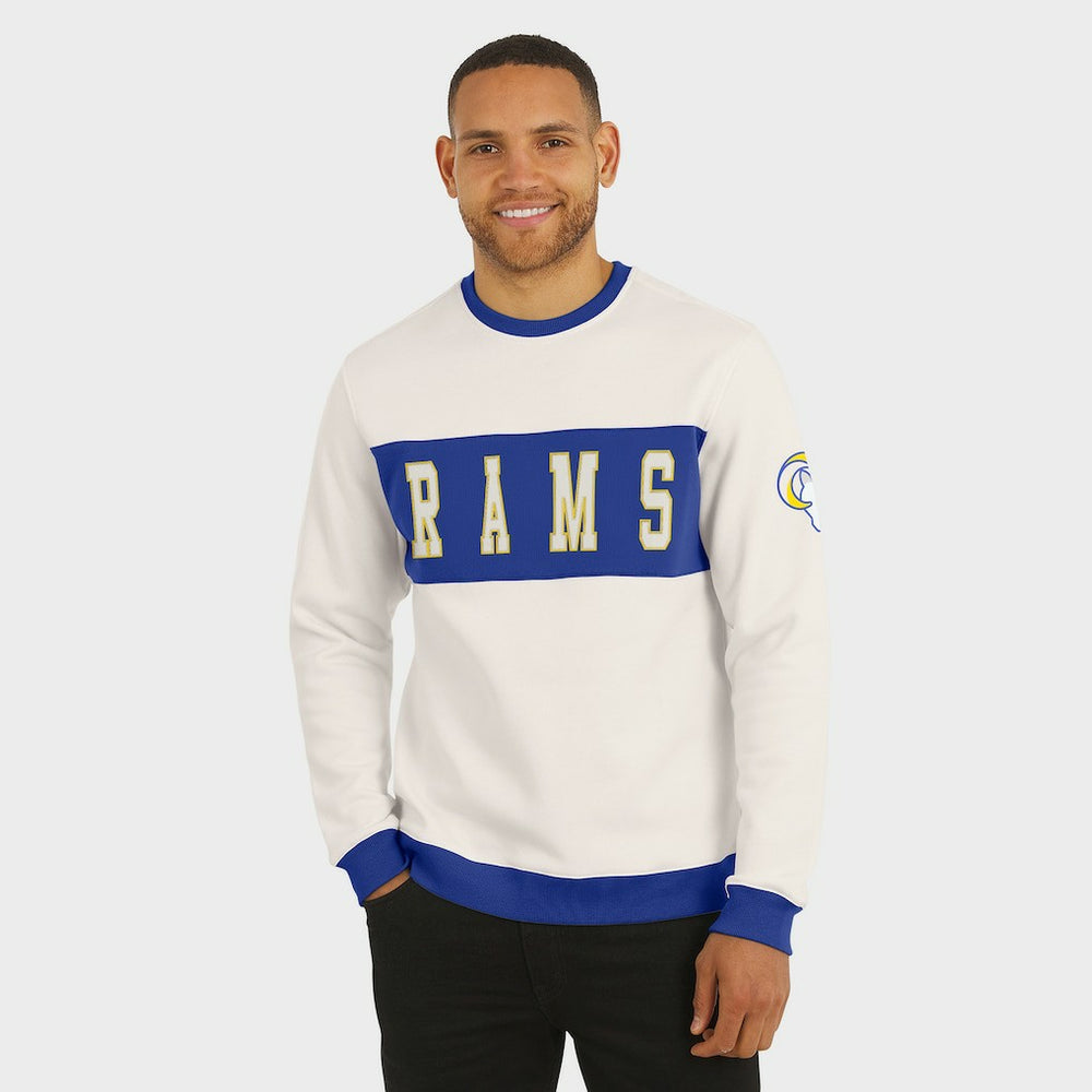 Darius Rucker Collection Colorblock Pullover Sweatshirt - Los Angeles Rams