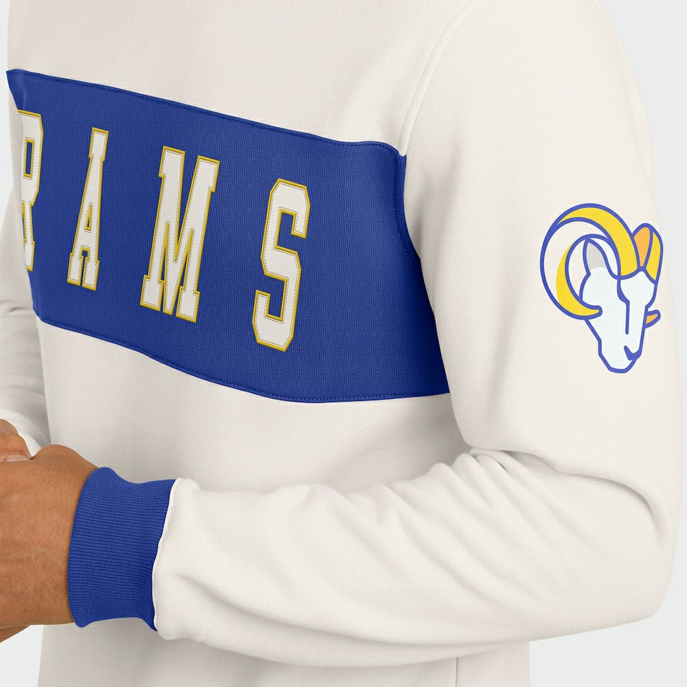 Darius Rucker Collection Colorblock Pullover Sweatshirt - Los Angeles Rams