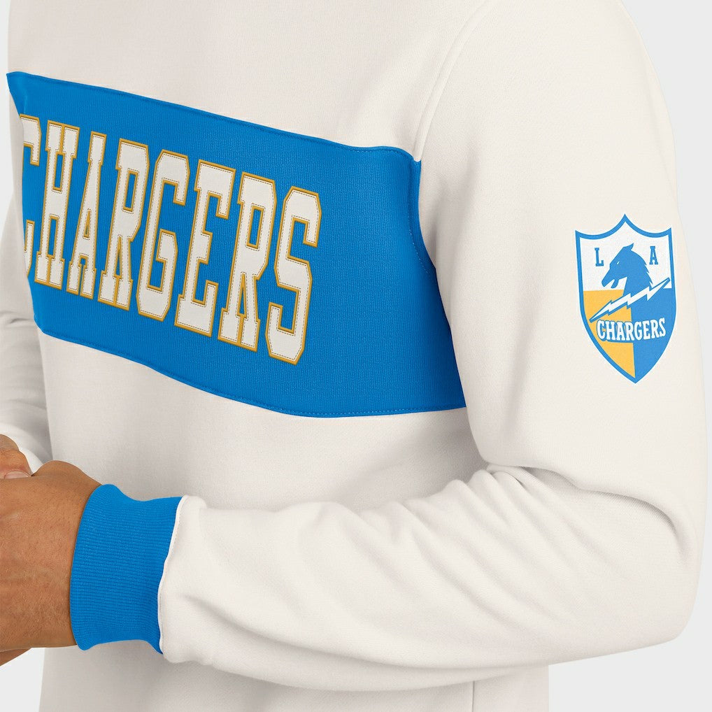 Darius Rucker Collection Colorblock Pullover Sweatshirt - Los Angeles Chargers