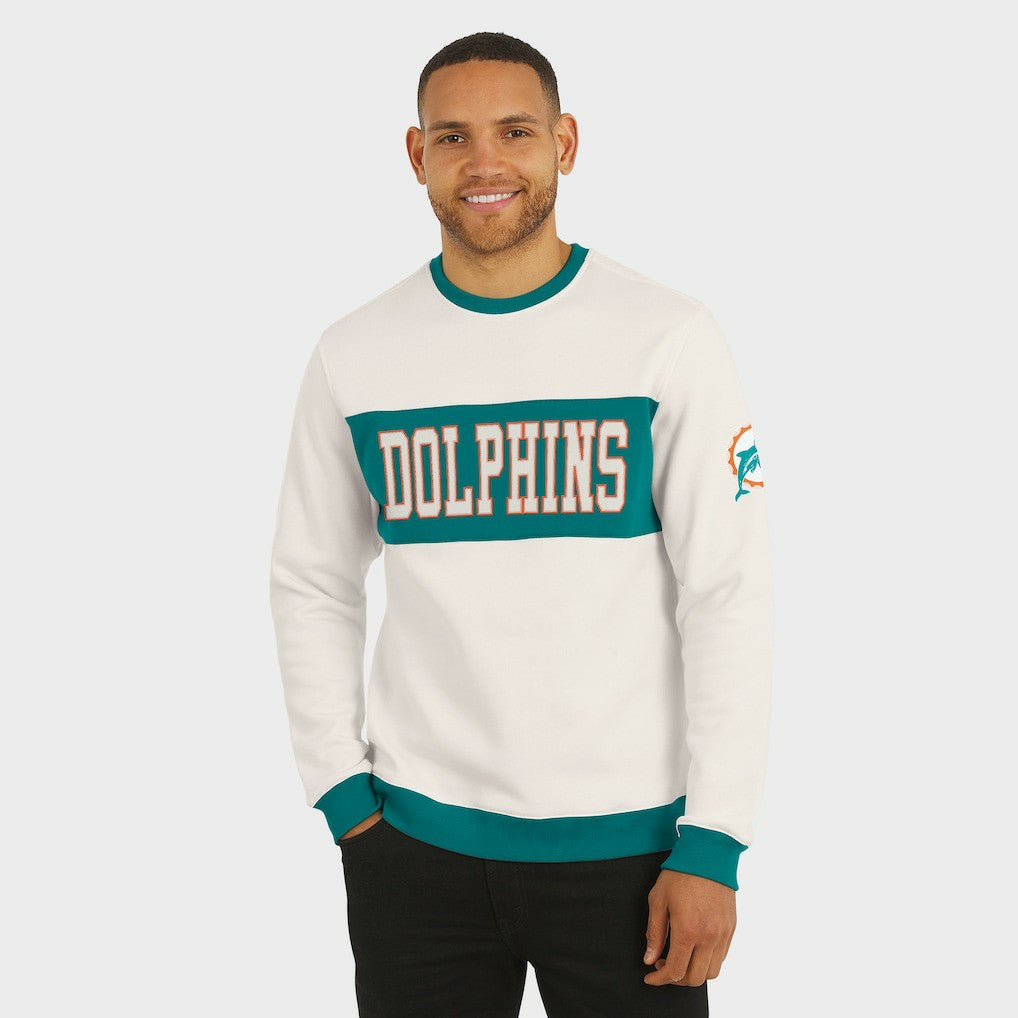 Darius Rucker Collection Colorblock Pullover Sweatshirt - Miami Dolphins