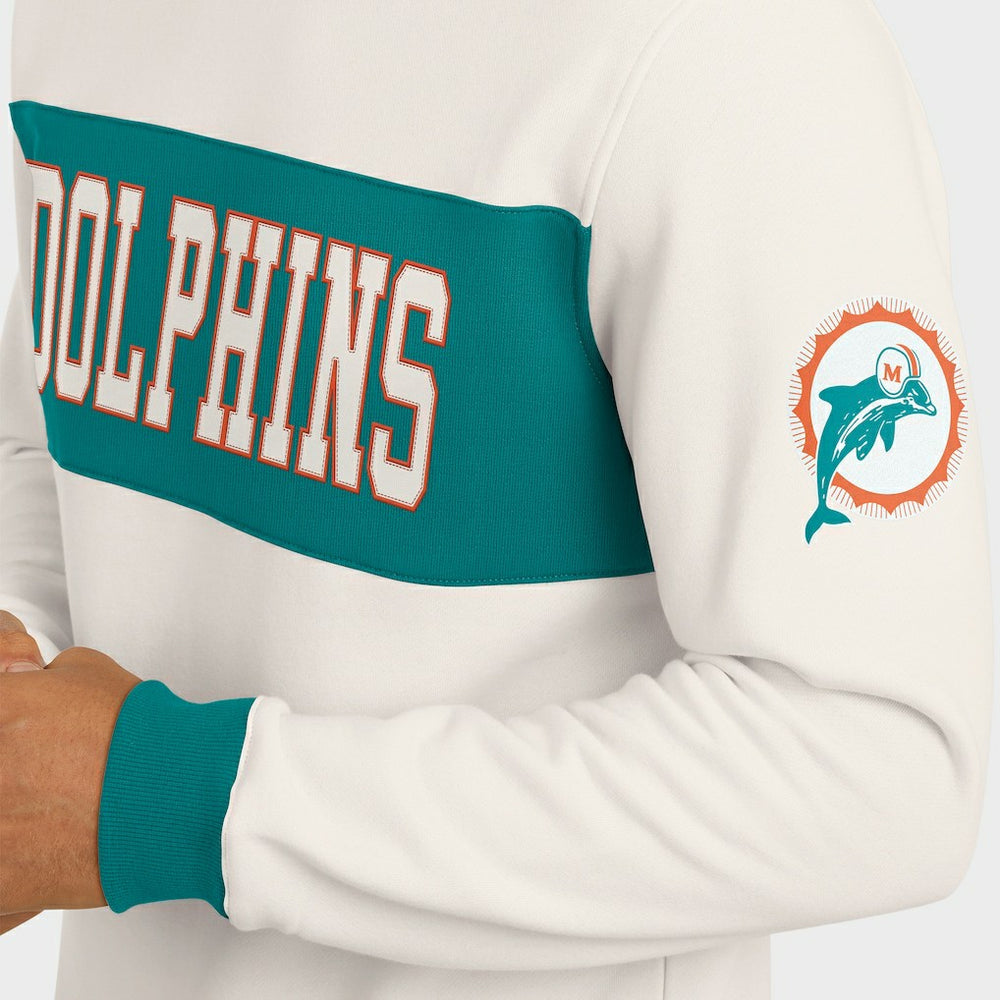 Darius Rucker Collection Colorblock Pullover Sweatshirt - Miami Dolphins