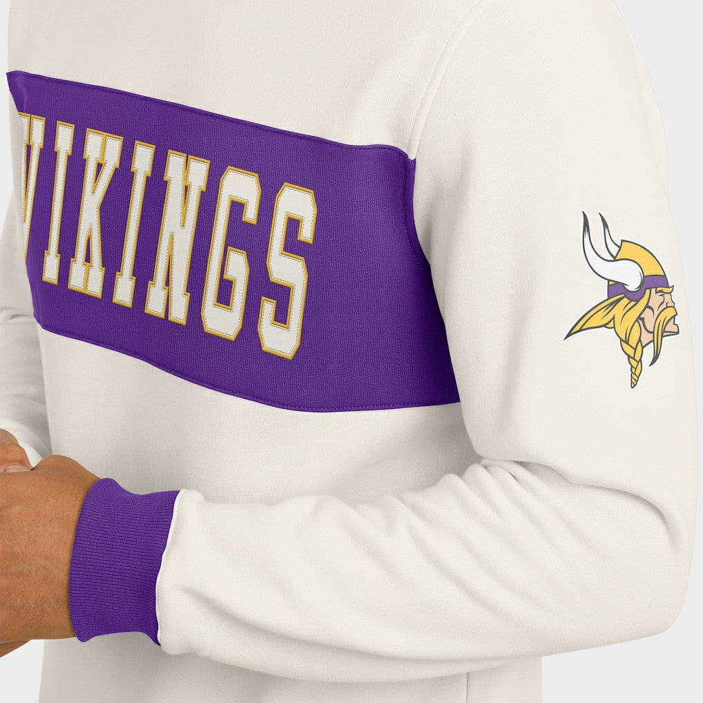 Darius Rucker Collection Colorblock Pullover Sweatshirt - Minnesota Vikings