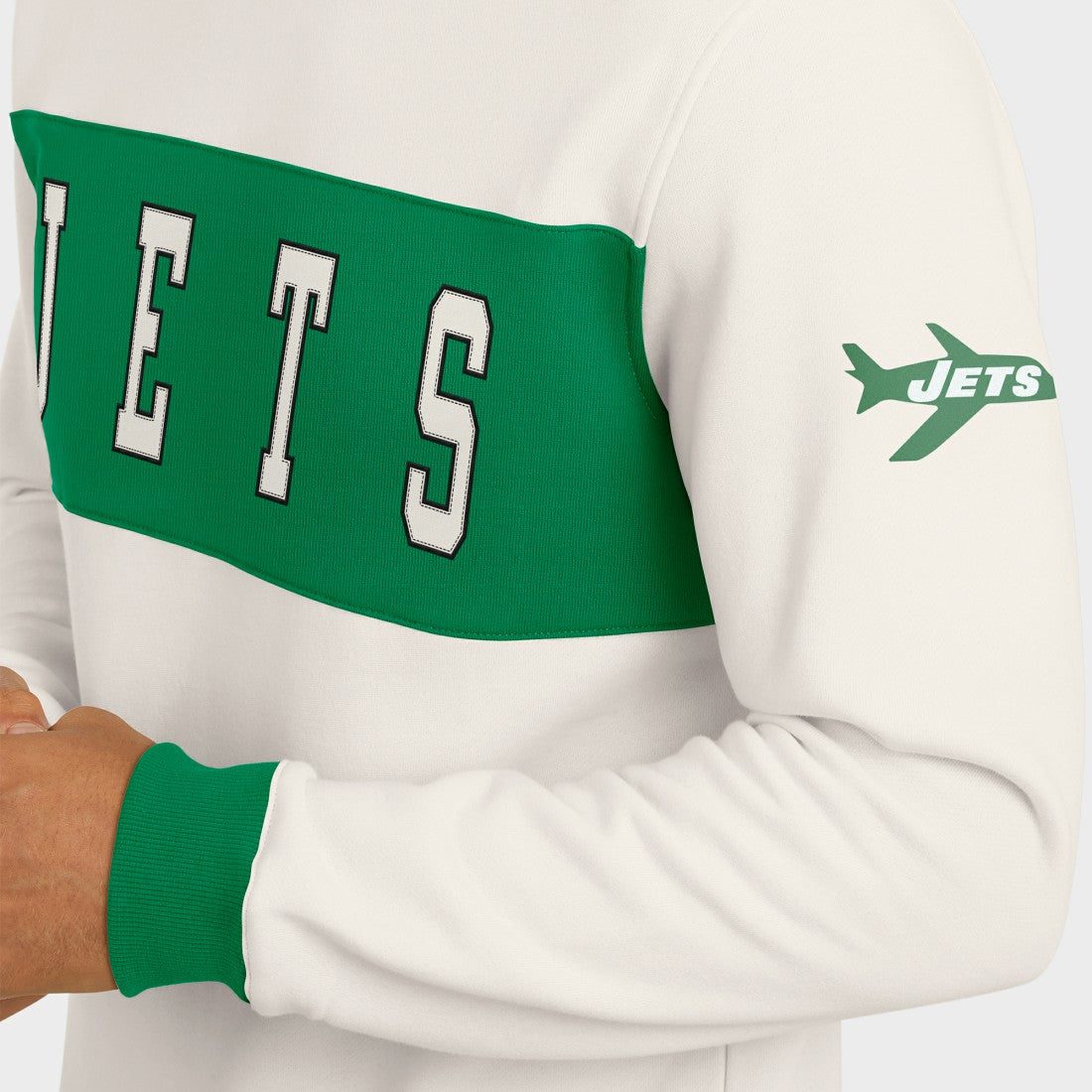 Darius Rucker Collection Colorblock Pullover Sweatshirt - New York Jets