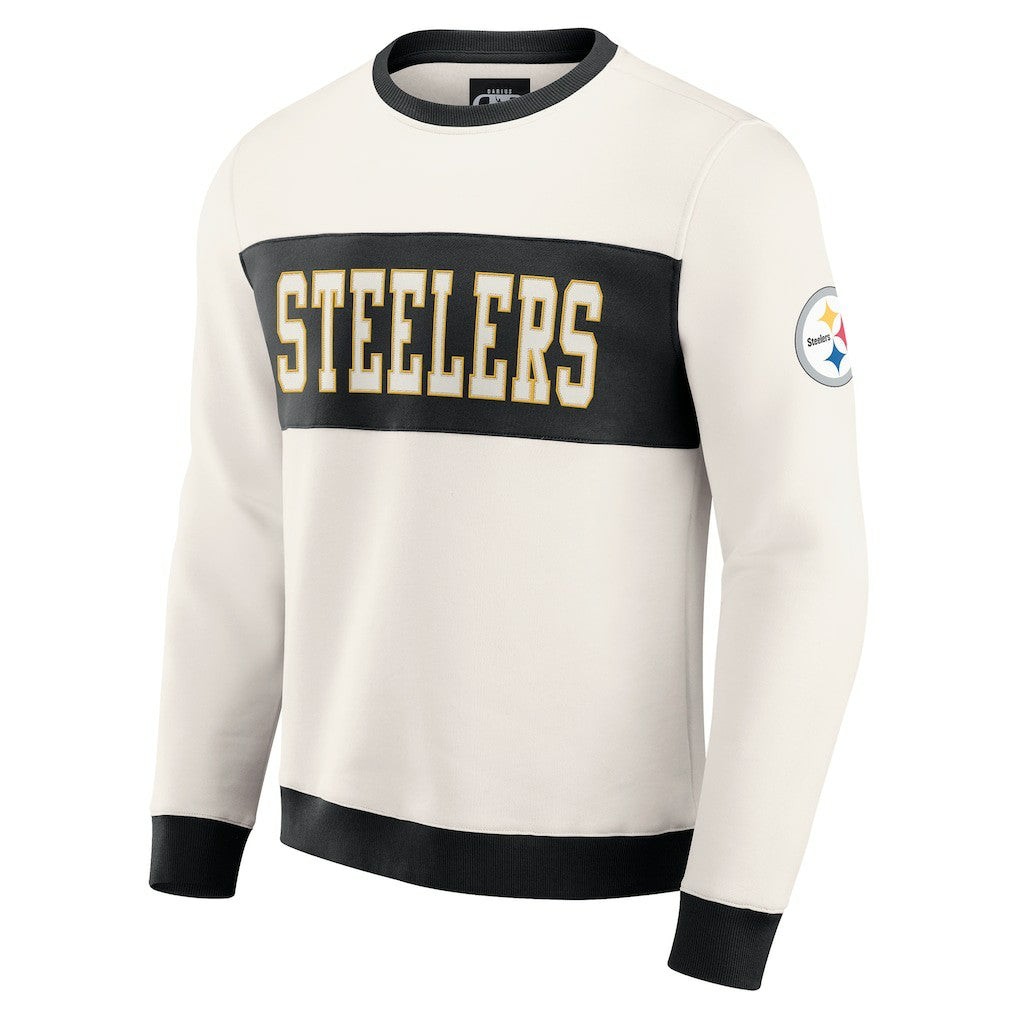 Darius Rucker Collection Colorblock Pullover Sweatshirt - Pittsburgh Steelers