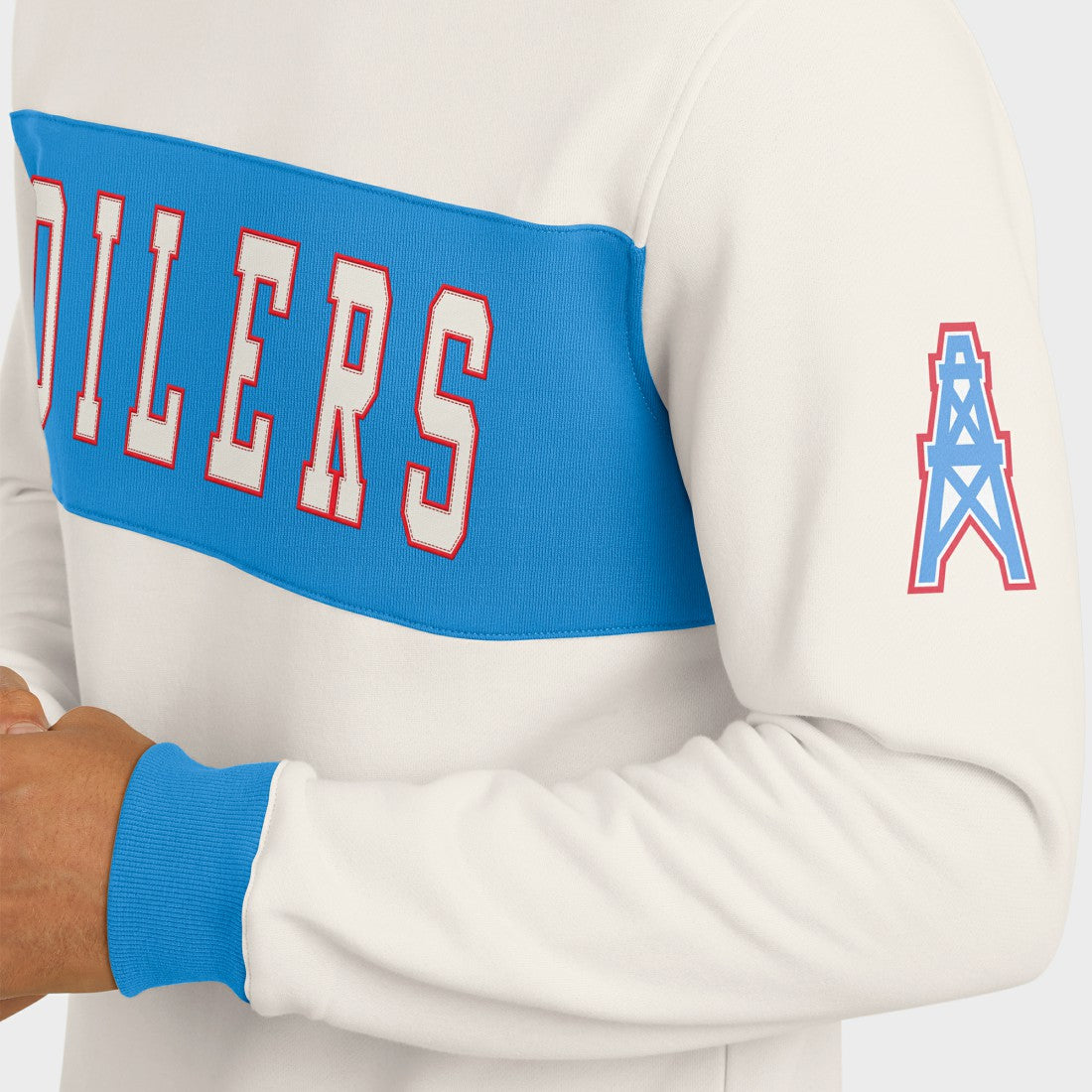 Darius Rucker Collection Colorblock Pullover Sweatshirt - Tennessee Titans