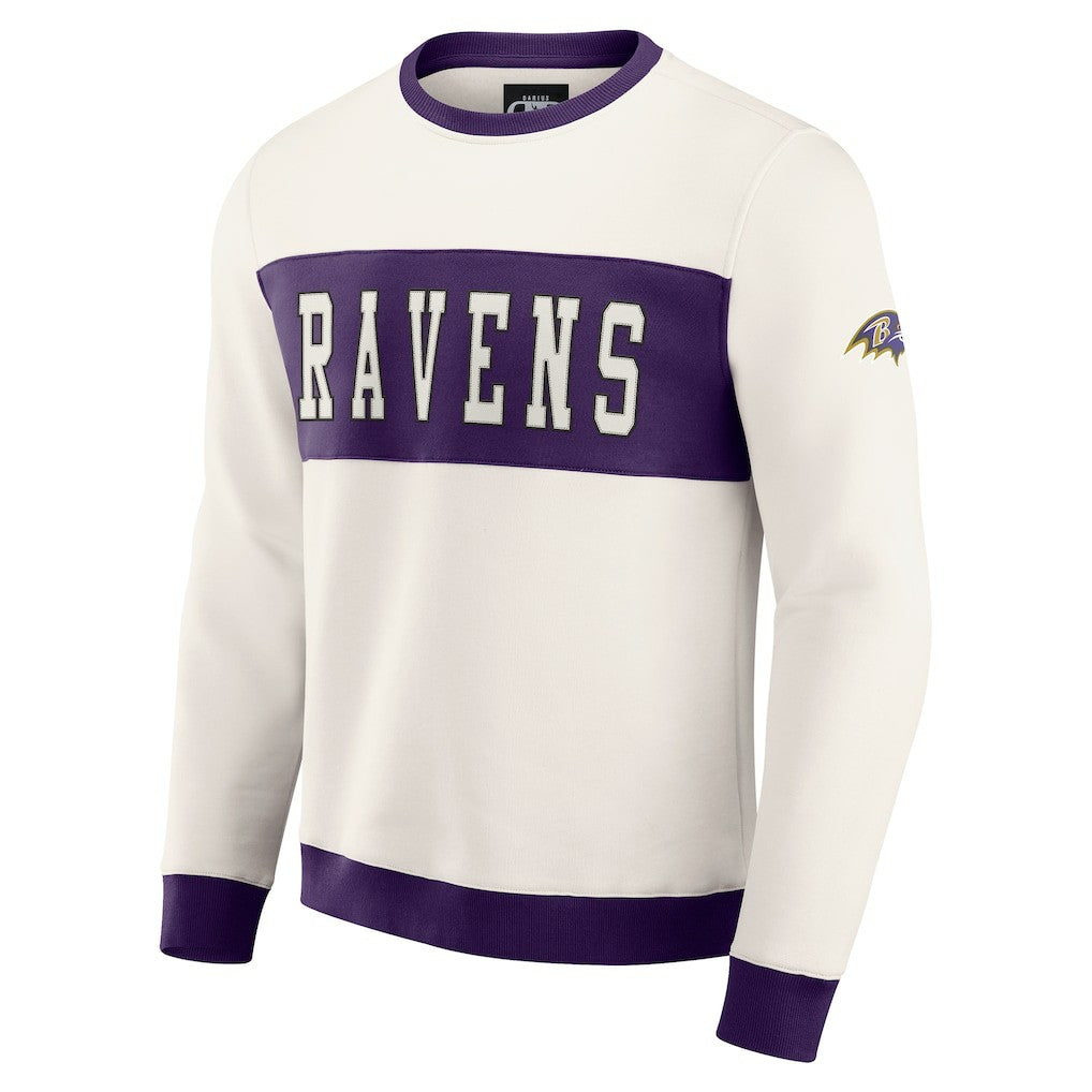 Darius Rucker Collection Colorblock Pullover Sweatshirt - Baltimore Ravens