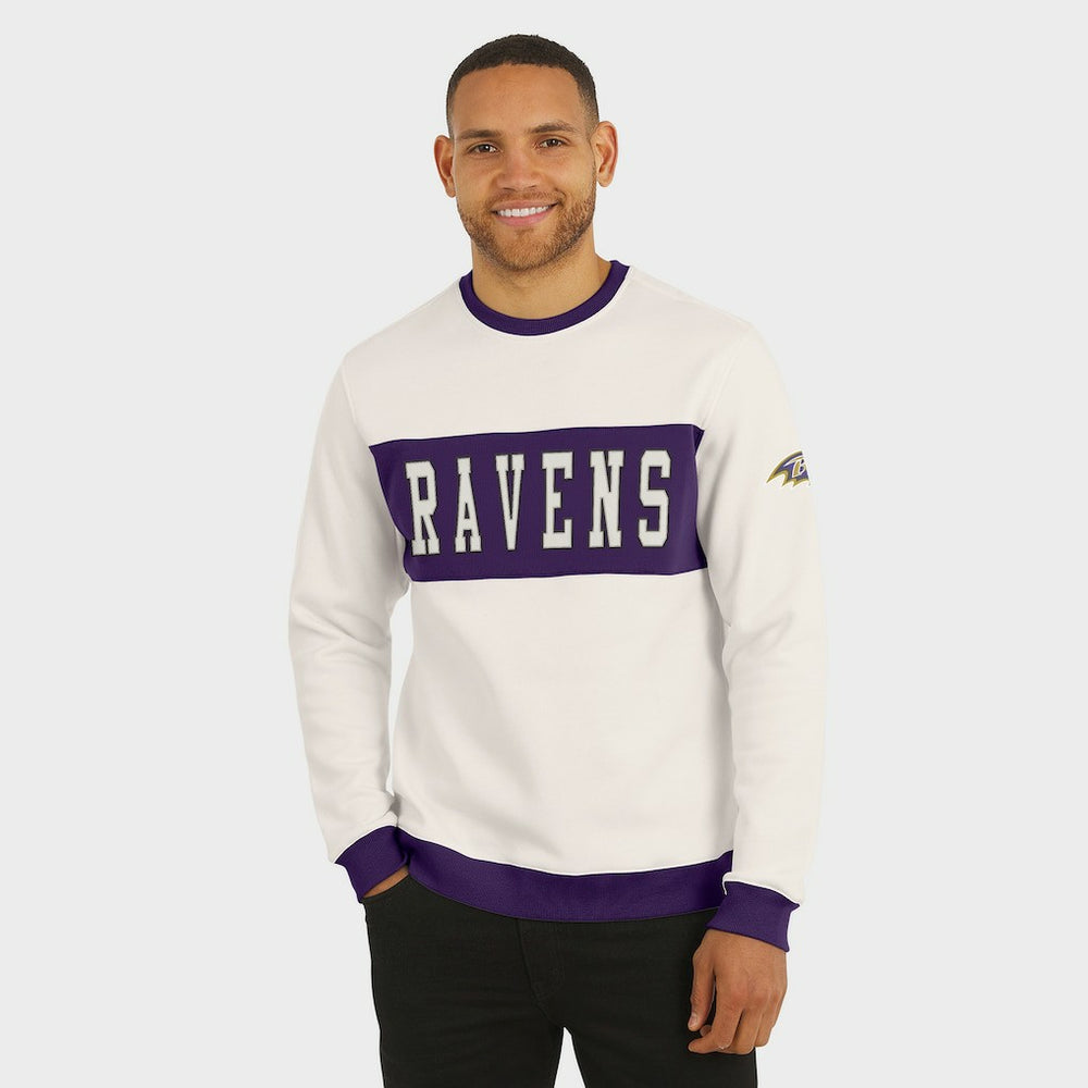 Darius Rucker Collection Colorblock Pullover Sweatshirt - Baltimore Ravens