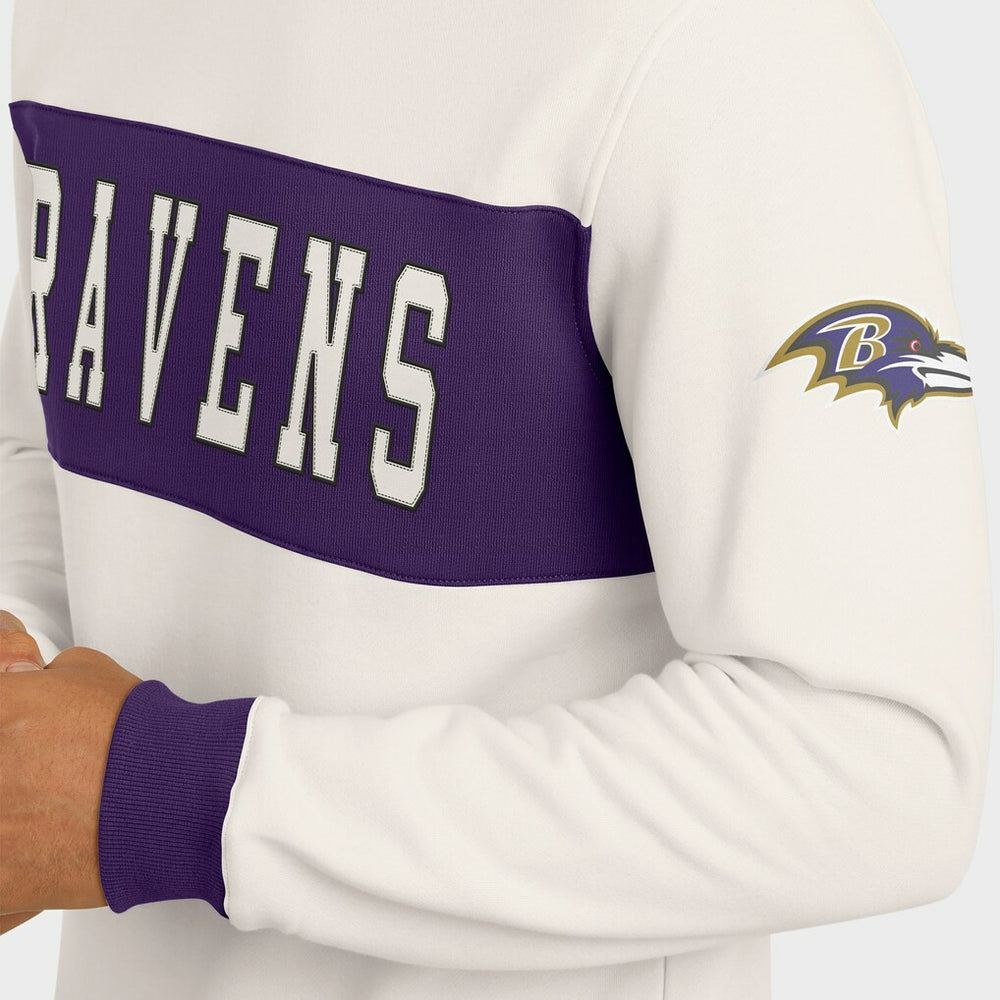 Darius Rucker Collection Colorblock Pullover Sweatshirt - Baltimore Ravens