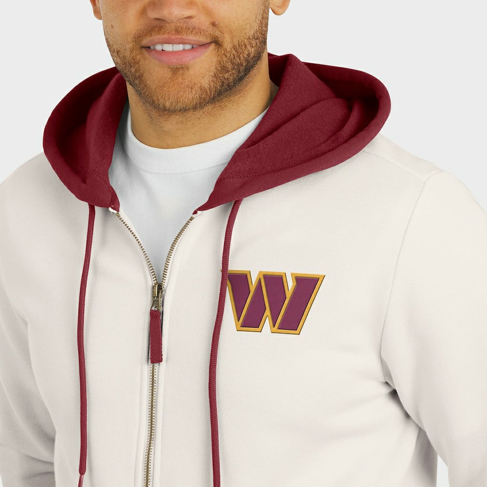 Darius Rucker Collection Distressed Graphics Full-Zip Hoodie - Washington Commanders