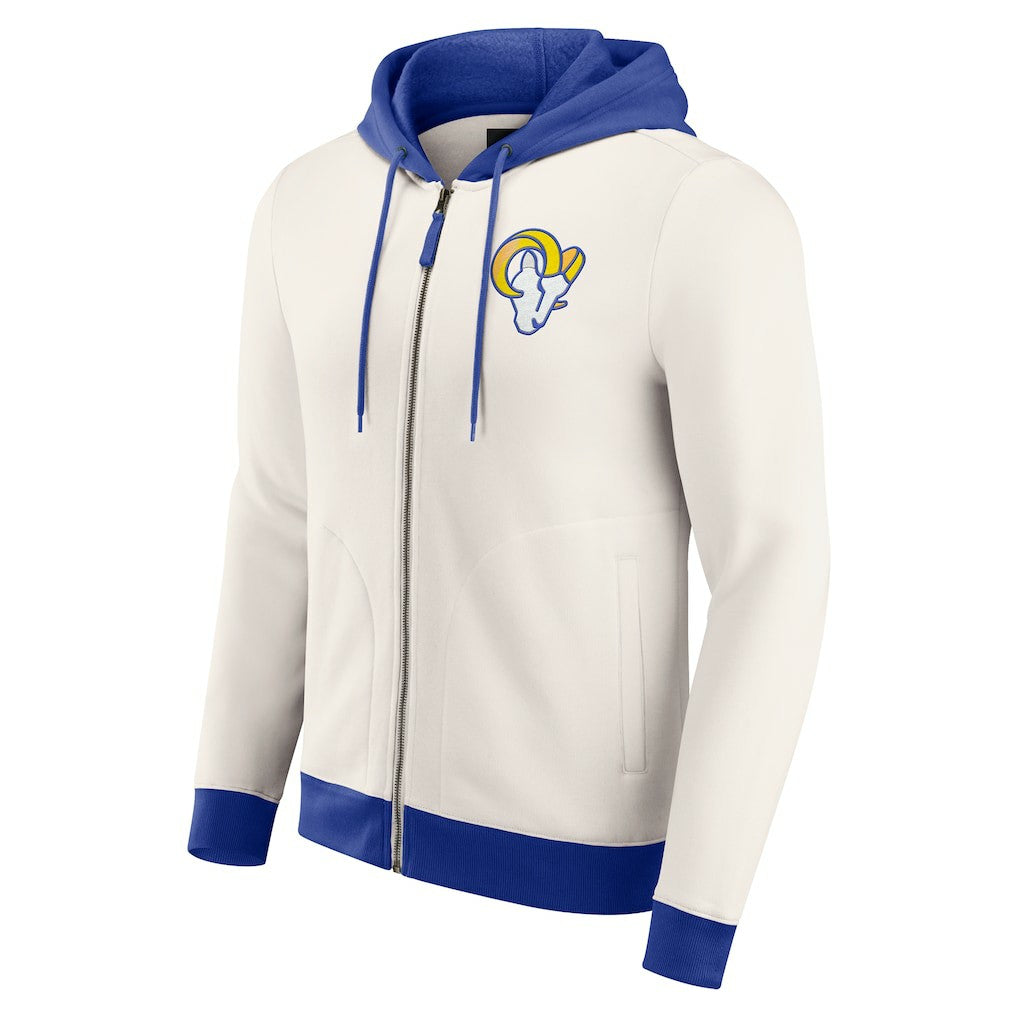 Darius Rucker Collection Distressed Graphics Full-Zip Hoodie - Los Angeles Rams