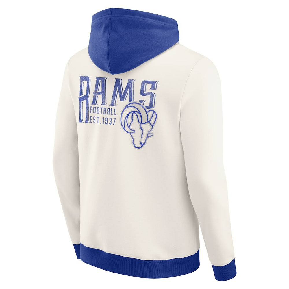 Darius Rucker Collection Distressed Graphics Full-Zip Hoodie - Los Angeles Rams