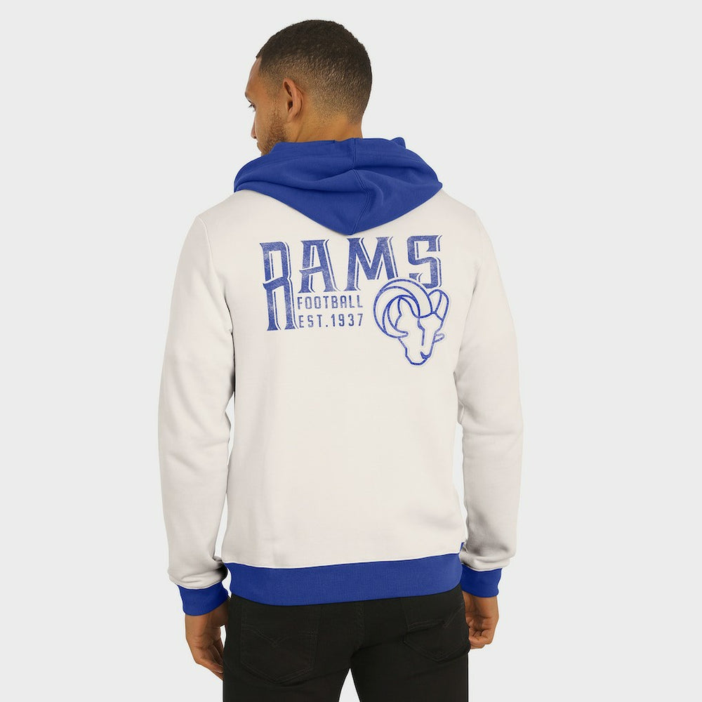 Darius Rucker Collection Distressed Graphics Full-Zip Hoodie - Los Angeles Rams