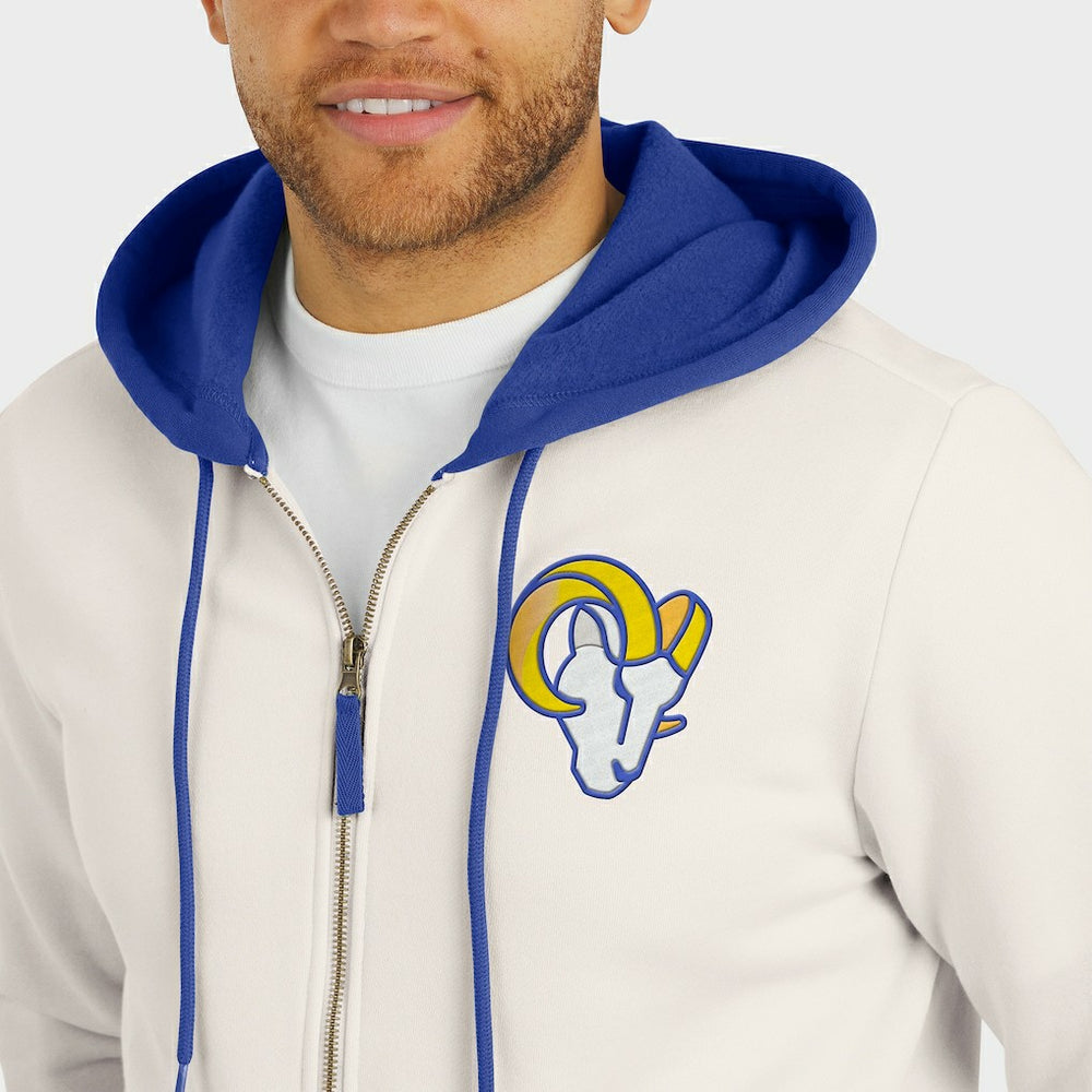 Darius Rucker Collection Distressed Graphics Full-Zip Hoodie - Los Angeles Rams