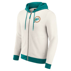Darius Rucker Collection Distressed Graphics Full-Zip Hoodie - Miami Dolphins